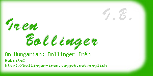 iren bollinger business card